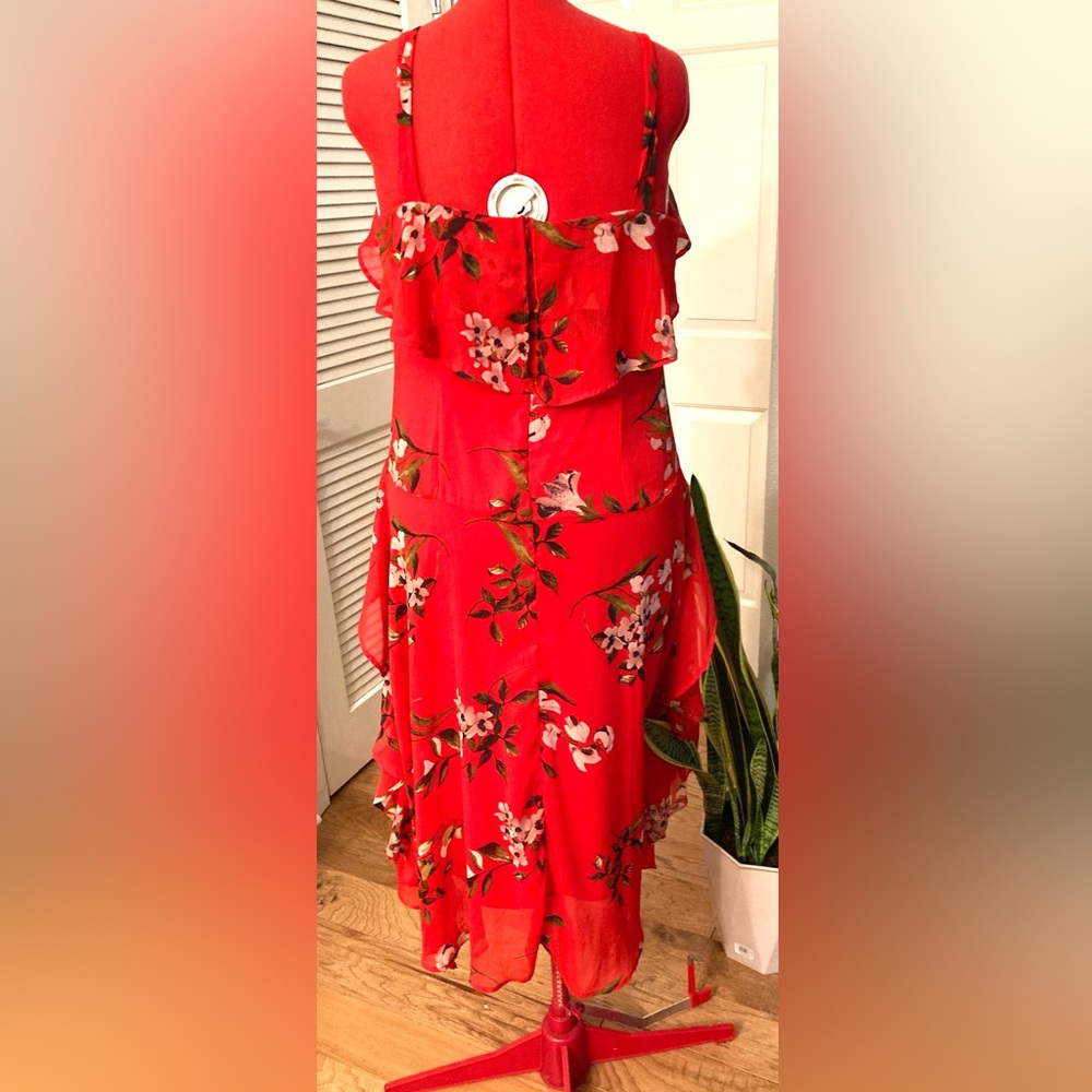 Ryan Michelle Ruffle Floral Dress Size Large - Picture 3 of 11